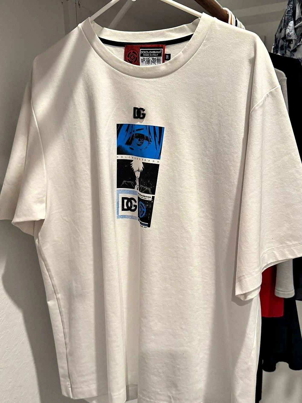 Dolce & Gabbana Graphic Short Sleeve Tee in White** Like New- Never Worn